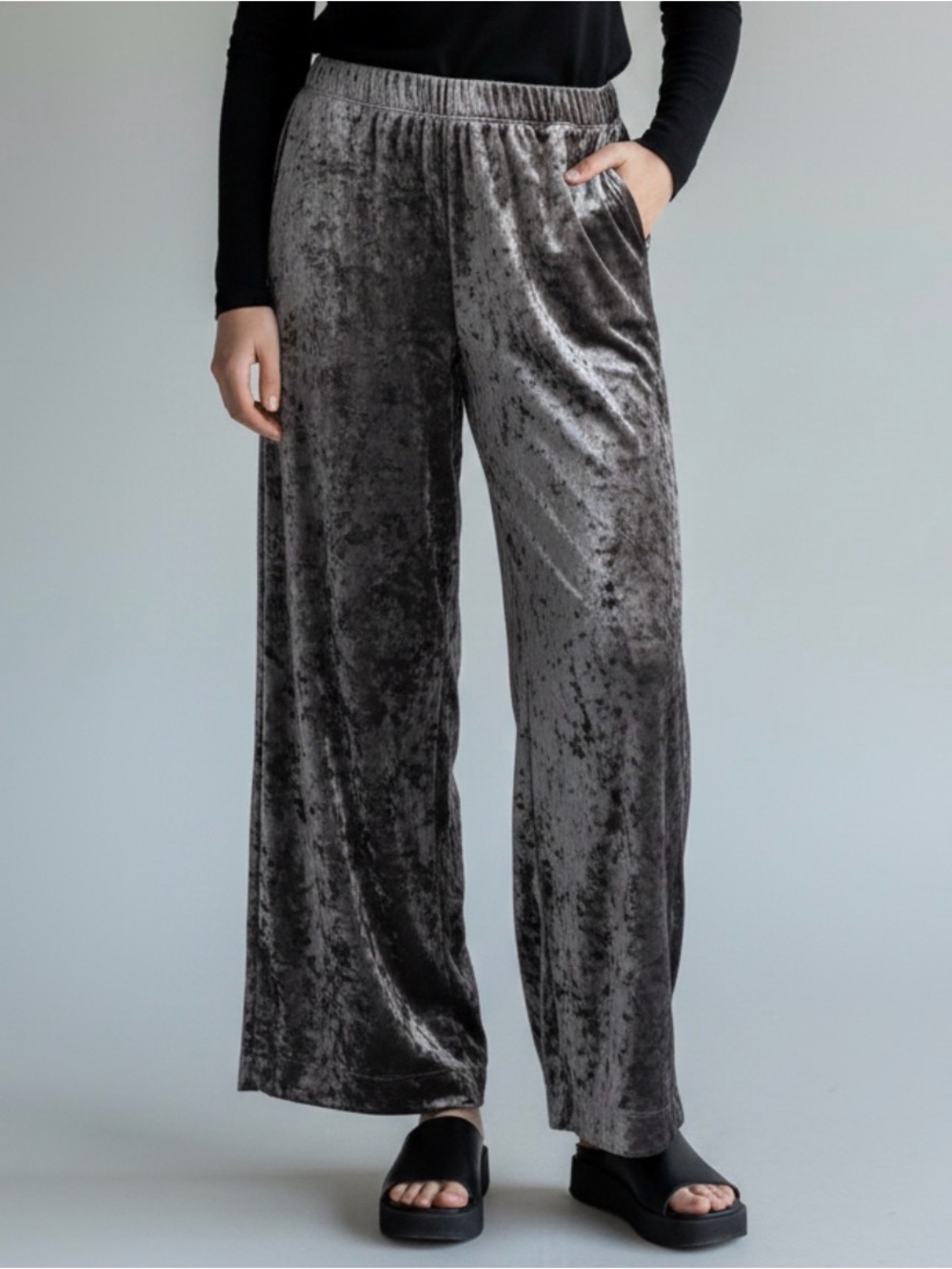 A New Day Crushed Velvet Wide-Leg Pants